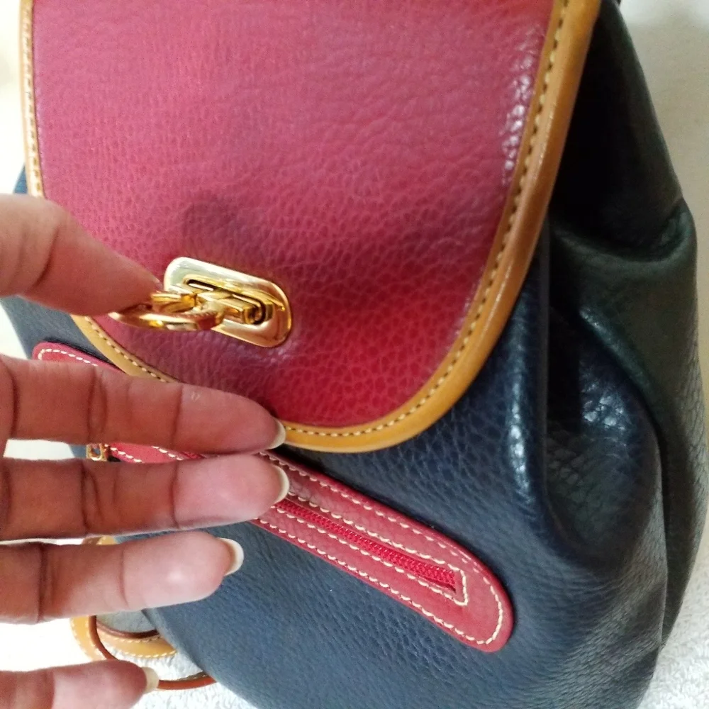 La Tour Eiffel 1887 colorblock Leather mini Backpack